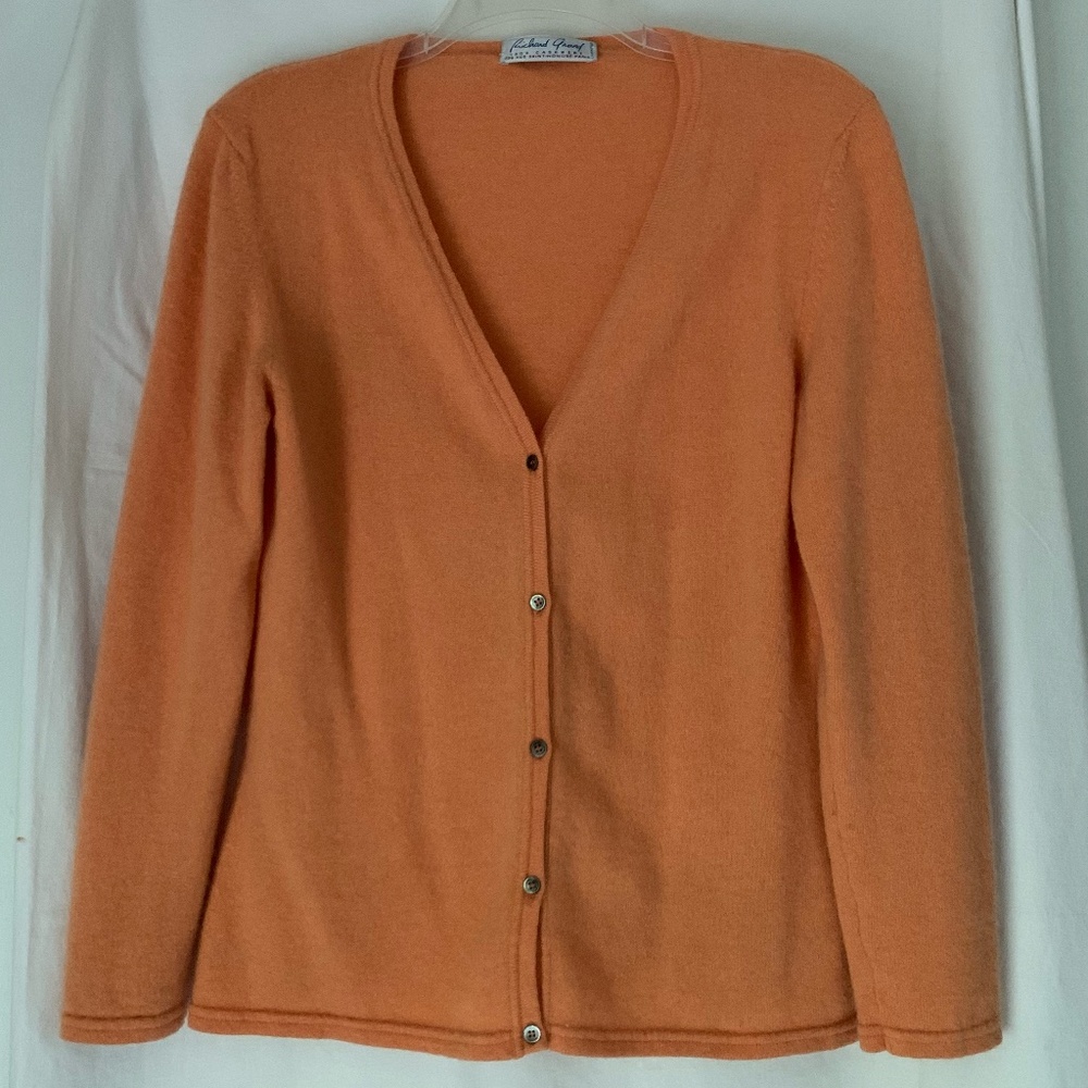 Richard Grand 100% cashmere button down cardigan sweater